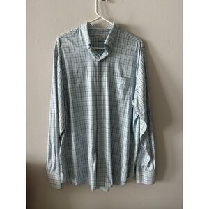 Peter Millar Summer Comfort Shirt Men XL  Pastels Tattersall Check Nylon Stretch